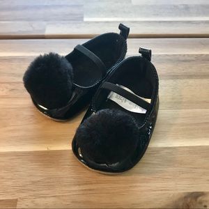 Baby Girls' Faux Fur Mary Jane Shoes Sz 0-3 Mos